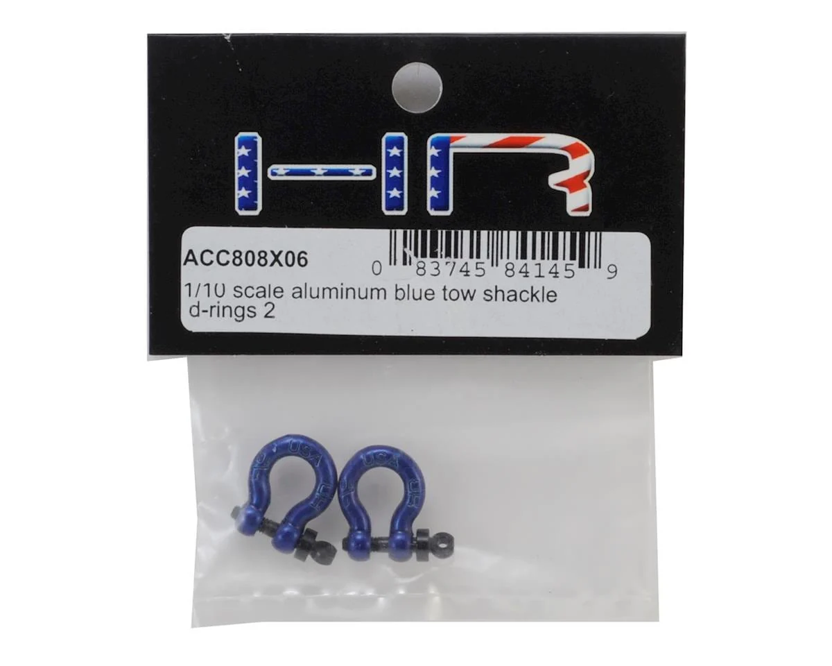 Hot Racing 1/10 Scale Aluminum D-Rings (Blue) (2) - Image 2