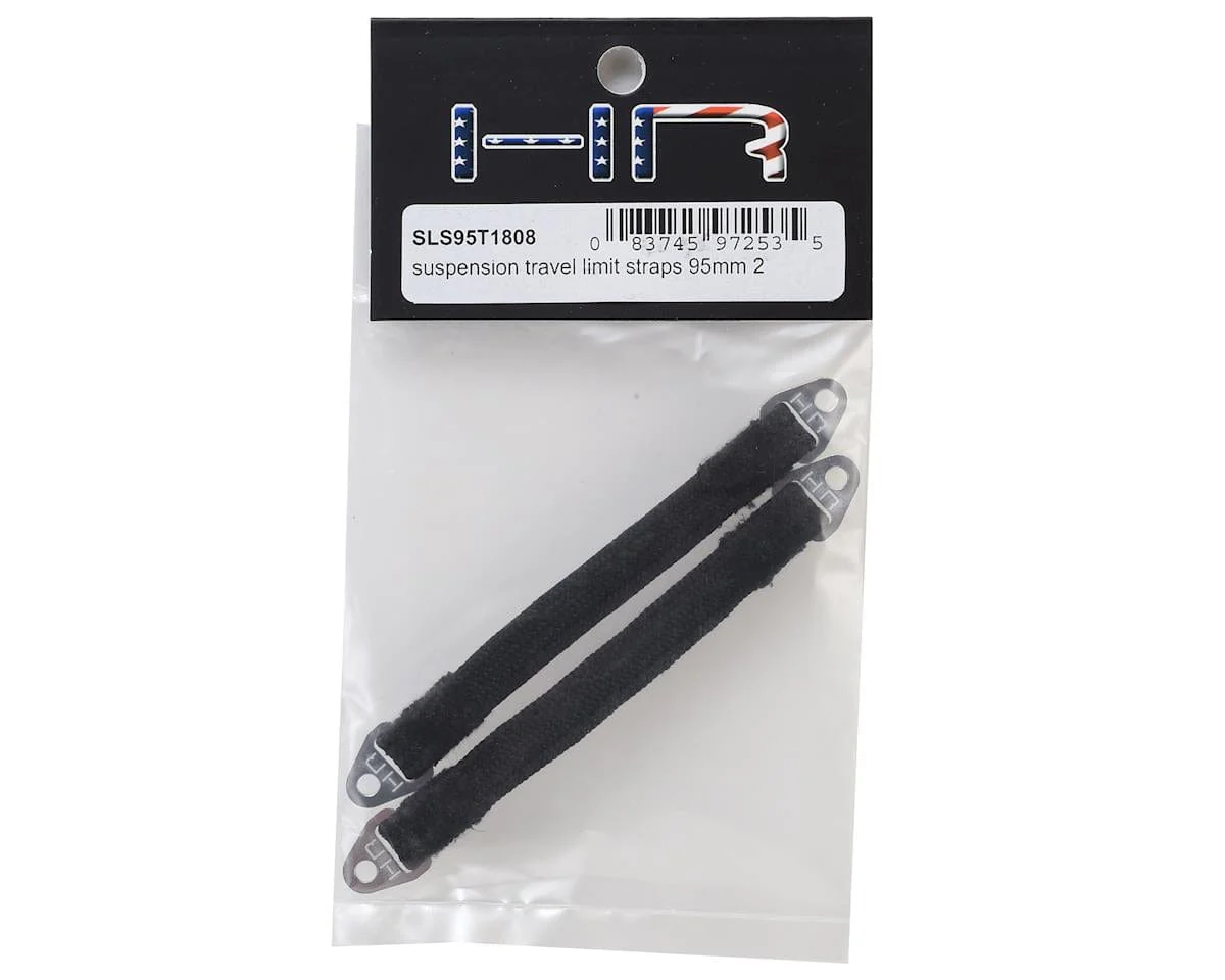 Hot Racing 95mm Suspension Travel Limit Straps (2) (Silver)