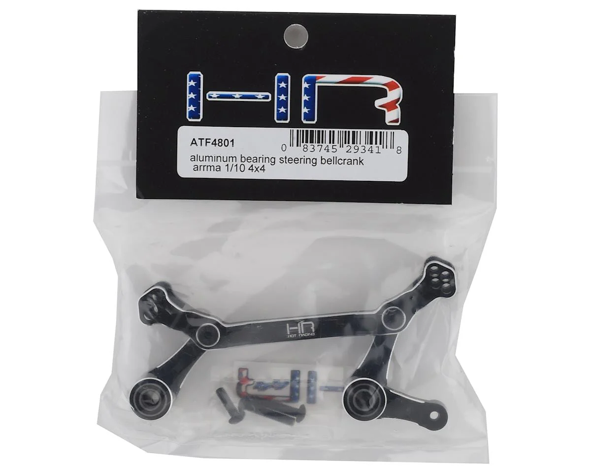 Hot Racing Arrma 4x4 Aluminum Bearing Steering Bellcrank (Black)** - Image 2