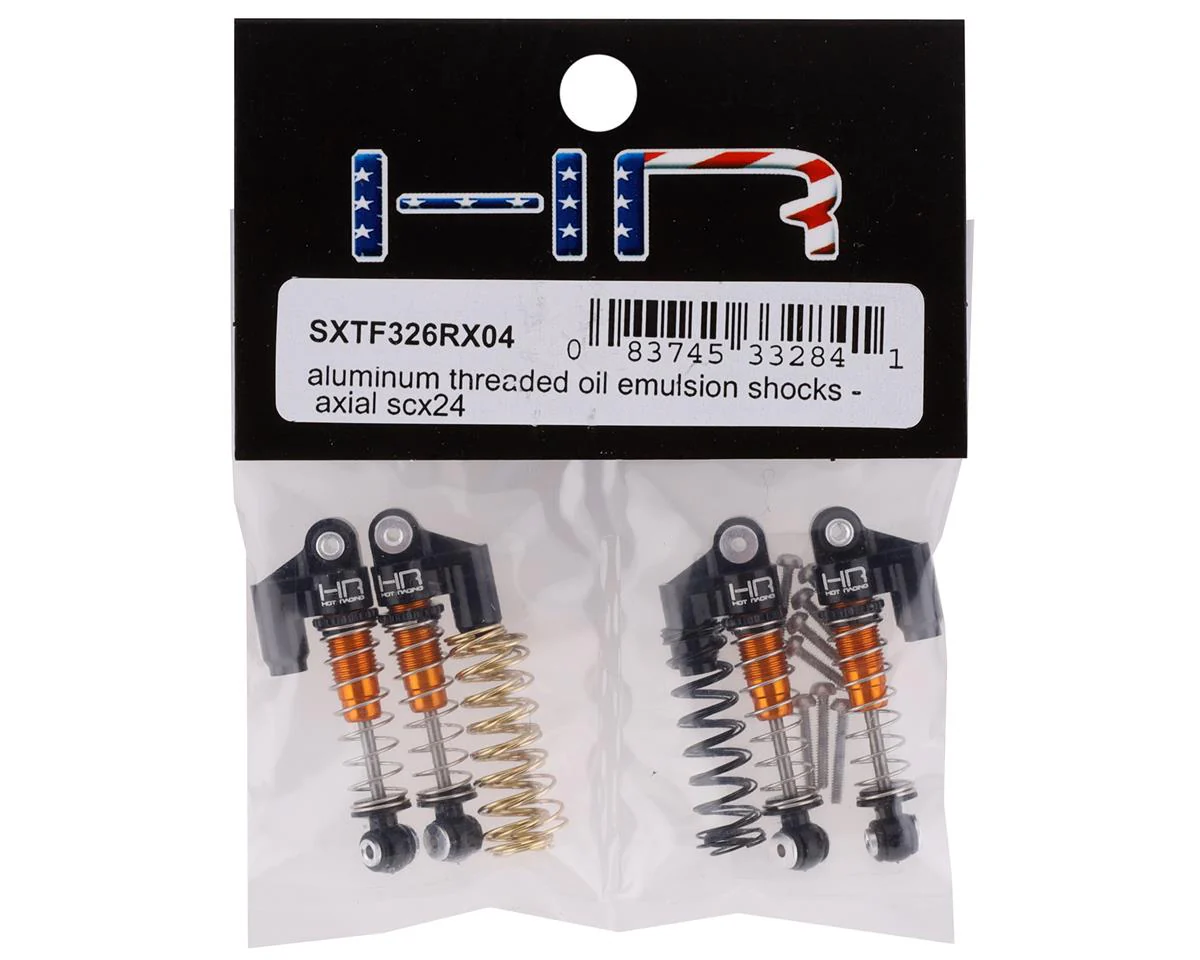 Hot Racing Axial SCX24 Aluminum Threaded Oil Emulsion Shocks (4) - Image 2