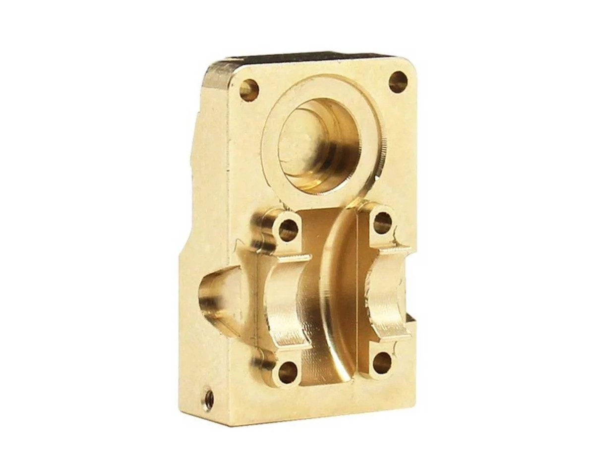 Hot Racing Axial SCX24 Brass Differential Cover w/Stainless Axle Skid Plate - Image 2