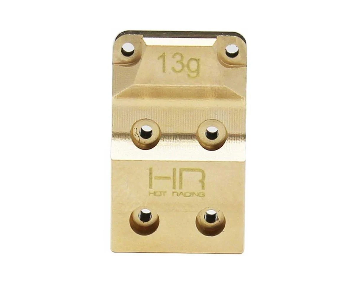 Hot Racing Axial SCX24 Brass Differential Cover w/Stainless Axle Skid Plate - Image 3