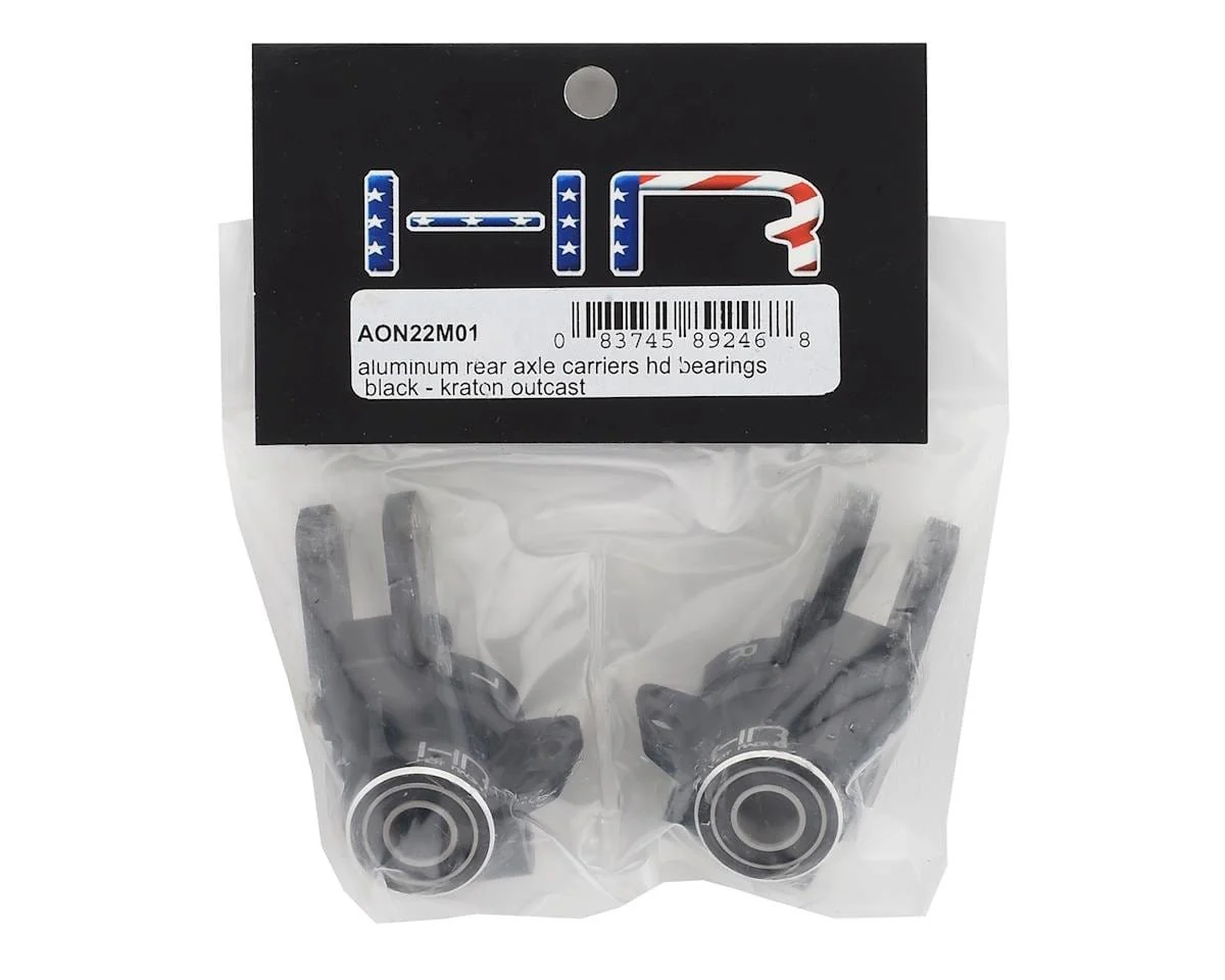 Hot Racing Kraton/Outcast Aluminum HD Bearings Rear Axle Carriers (Black) (2)** - Image 2
