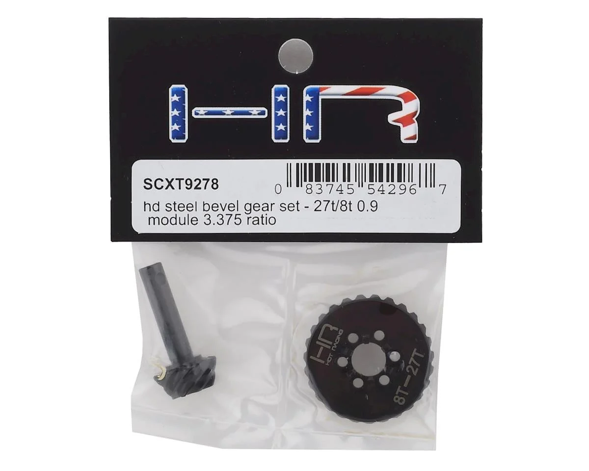 Hot Racing SCX10 II AR44 HD Steel Overdrive 6-Bolt Bevel Gear Set (27T/8T) - Image 2