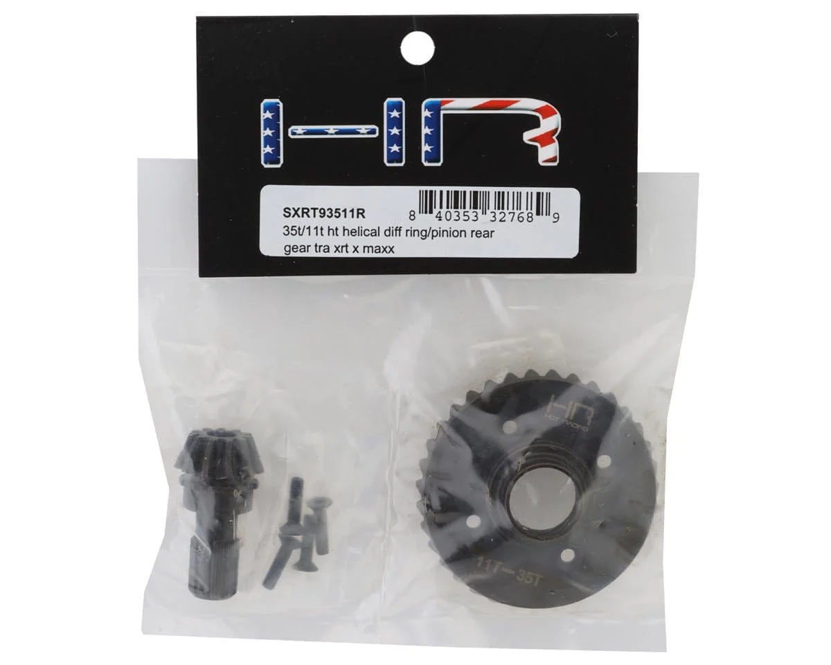 Hot Racing Steel Helical Differential Ring & Pinion Gear for Traxxas X-Max/XRT (Rear) 35/11T - Image 2