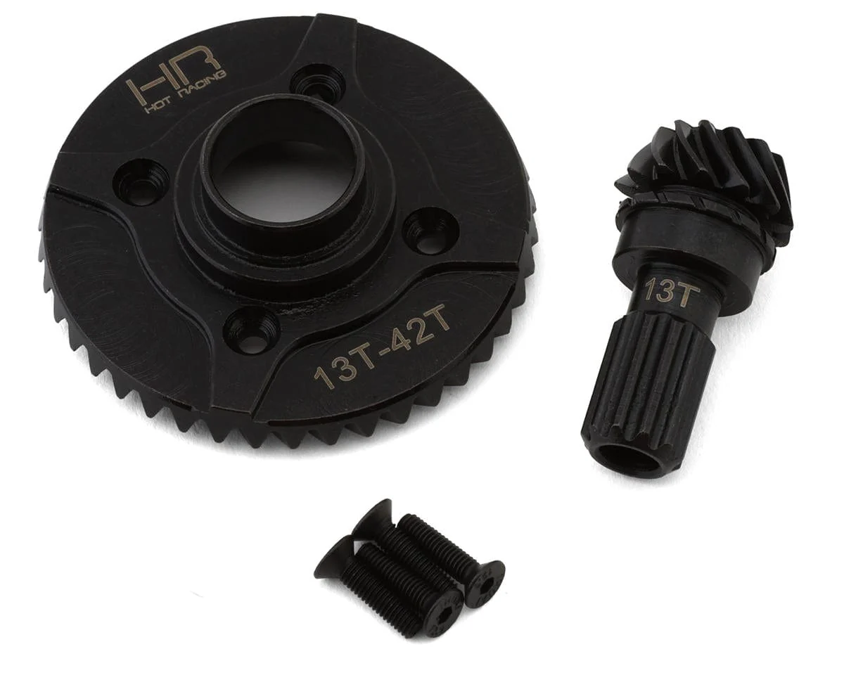 Hot Racing Steel Helical Differential Ring & Pinion Gear for Traxxas X-Max/XRT (Rear) 42T/13T