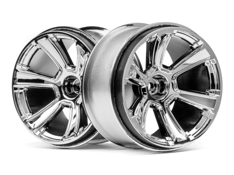 HPI 115324 6-Shot MT Wheel (Chrome/2pcs)**