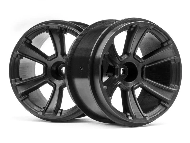 HPI 115327 6-Shot MT Wheel (Black/2pcs)**