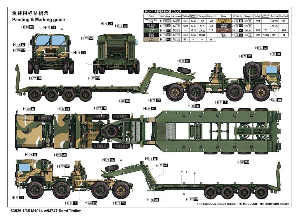 I Love Kit 1/35 M1014 w/M747 Semi Trailer Plastic Model Kit - Image 3