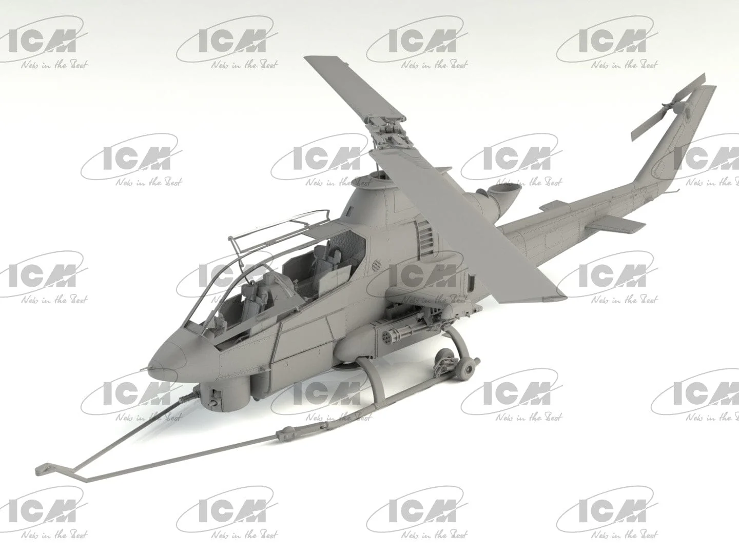 ICM 1/32 AH-1G Cobra with Vietnam War US Helicopter Pilots Plastic Model Kit - Image 2