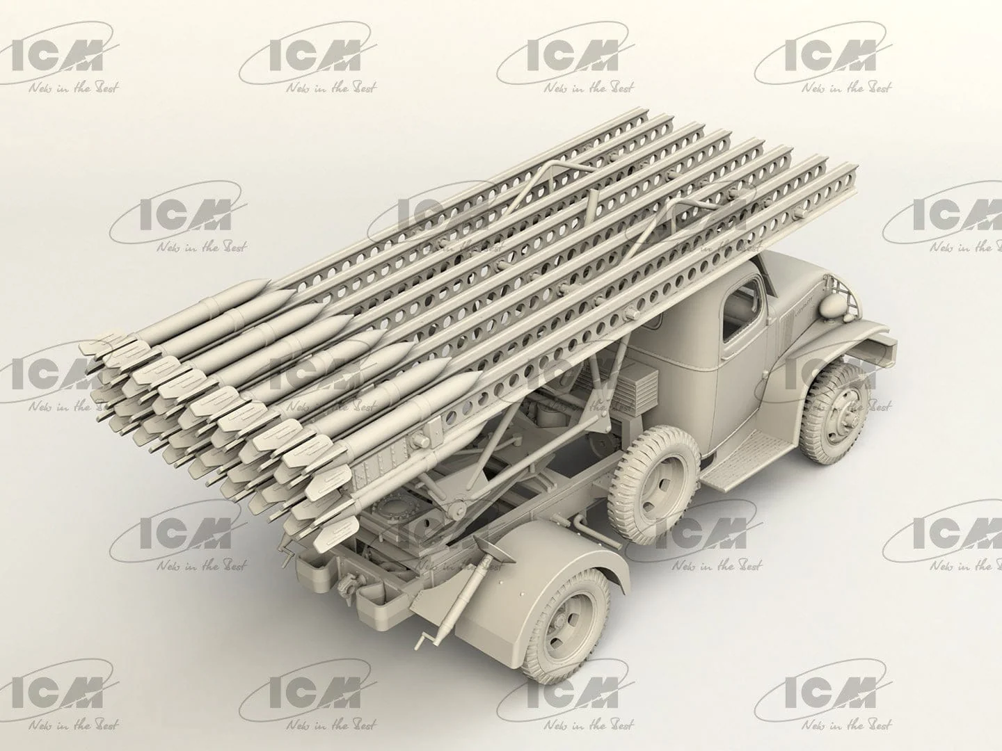 ICM 1/35 BM-13-16 on G7107 chassis with Soviet crew Plastic Model Kit - Image 3