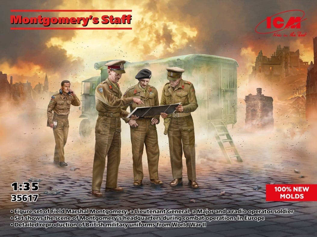 ICM 1/35 Montgomerys Staff Plastic Model Kit [35617]
