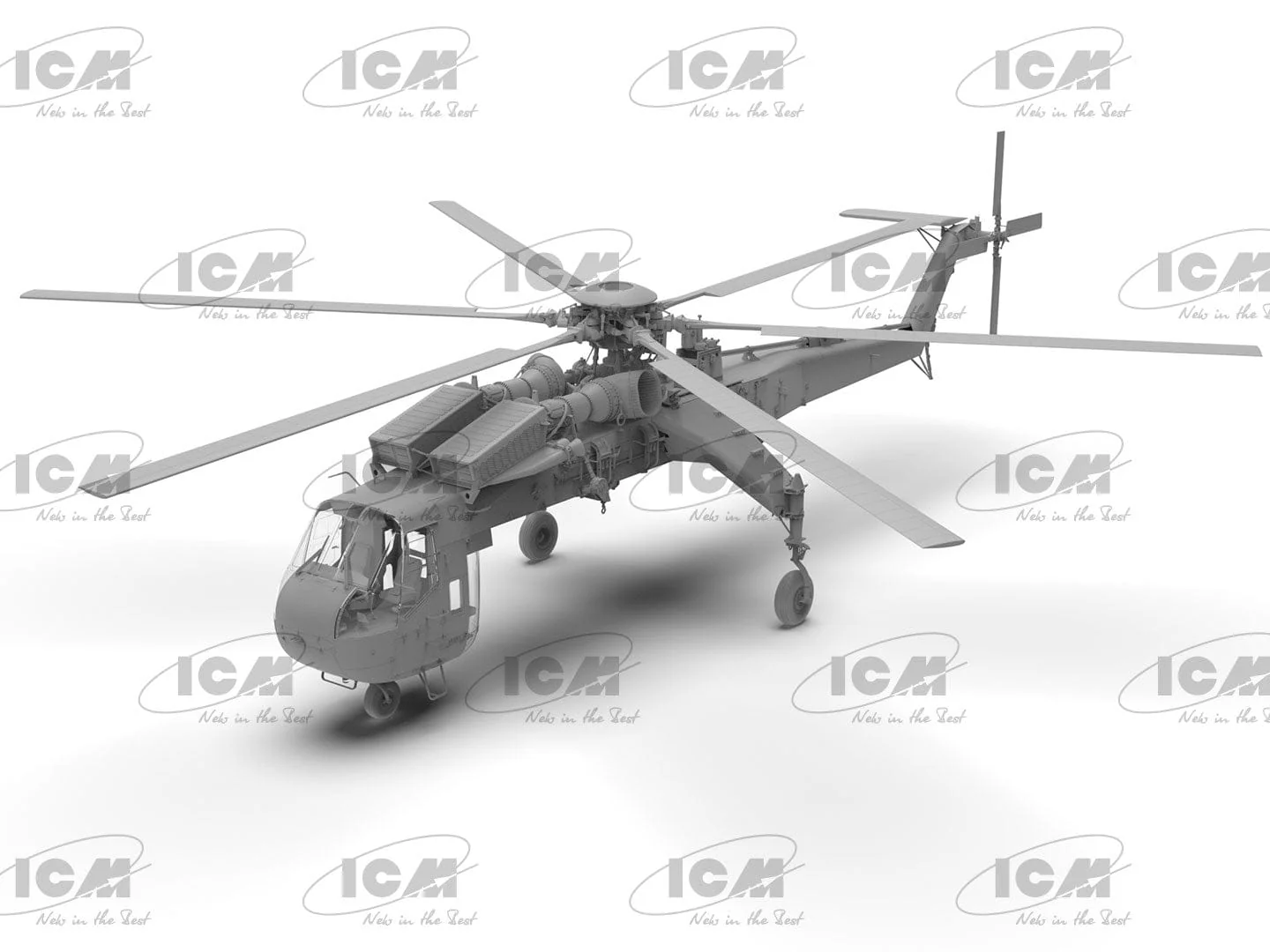 ICM 1/35 Sikorsky CH-54A Tarhe US Heavy Helicopter Plastic Model Kit - Image 2