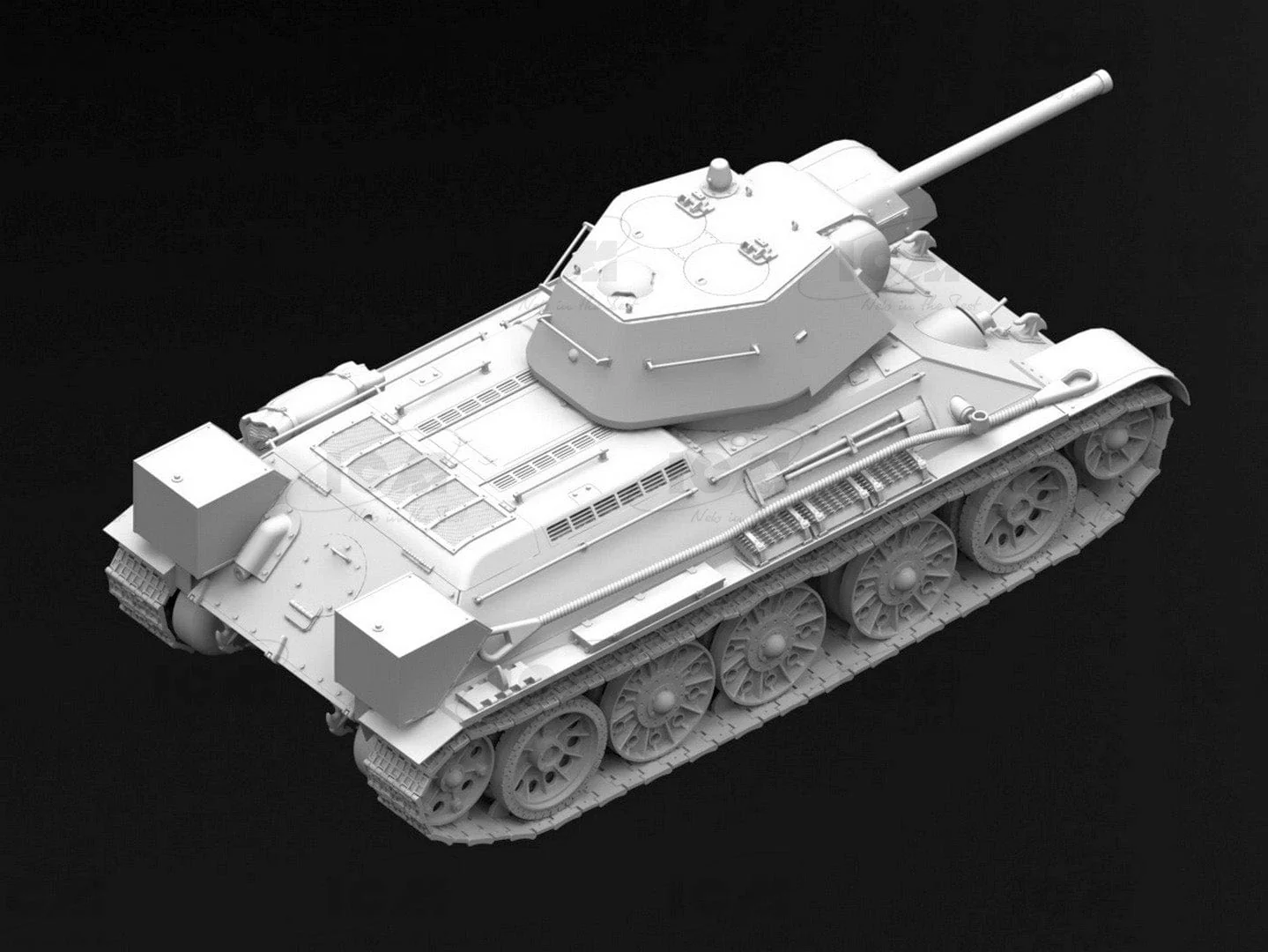 ICM 1/35 T-34/76 (Early 1943 Production) WWII Soviet Medium Tank Plastic Model Kit - Image 5