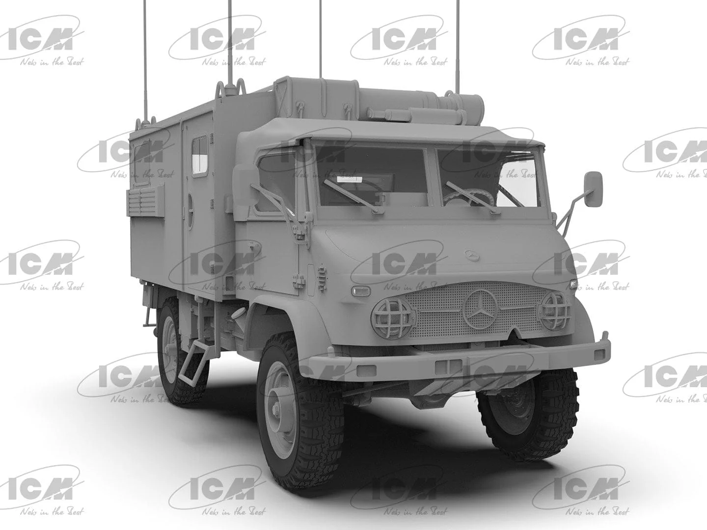ICM 1/35 Unimog S 404 German Military Radio Truck Plastic Model Kit - Image 2
