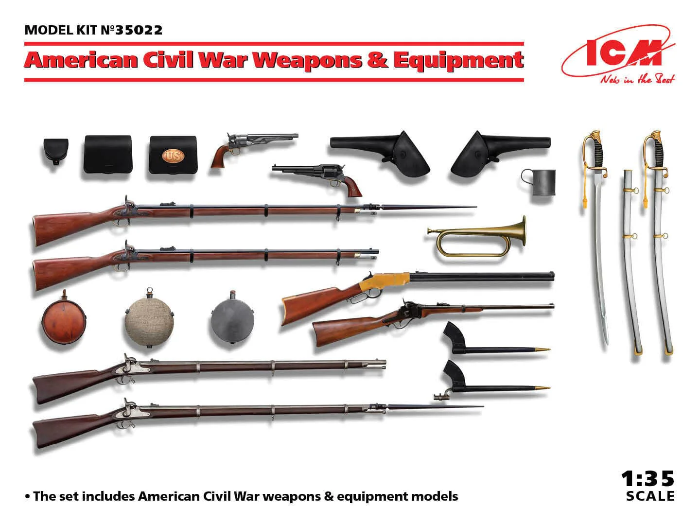 ICM 1/35 US Civil War Weapons & Equipment Plastic Model Kit