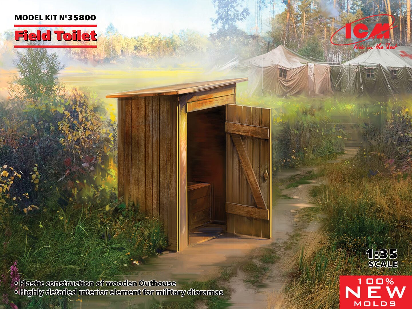 ICM 1/35 WC (Field Toilet) Plastic Model Kit