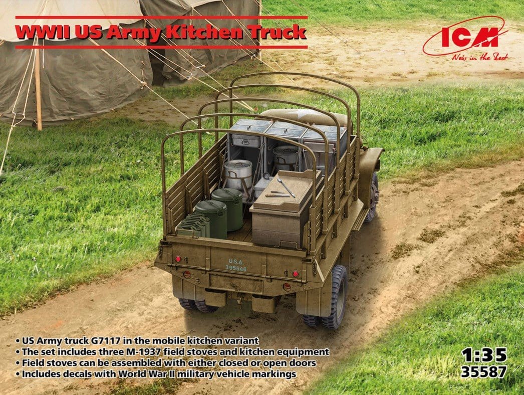 ICM 1/35 WWI US Army Kitchen Truck Plastic Model Kit [35587]