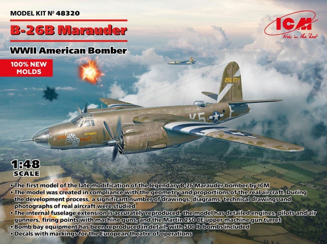 ICM 1/48 B26B Marauder Plastic Model Kit [48320]