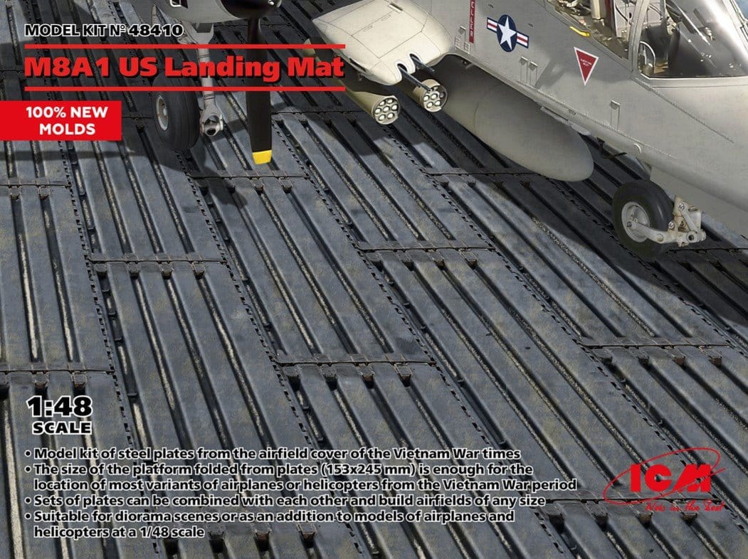 ICM 1/48 M8A1 US Landing Mat 153x245mm Plastic Model Kit [48410]