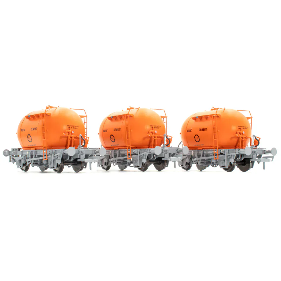 Irish Railway Model OO Scale CIE Bulk Cement Wagon - Orange - Pack 1 (3 Pack) [IRM1192]