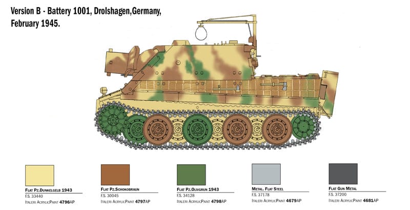 Italeri 1/35 38Cm Rw 61 Aus Sturmmorser Tiger Tank - Image 2