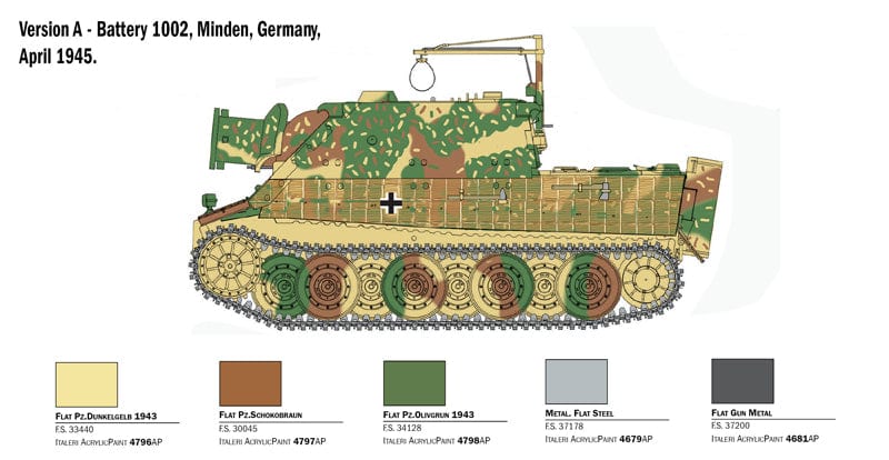 Italeri 1/35 38Cm Rw 61 Aus Sturmmorser Tiger Tank - Image 3