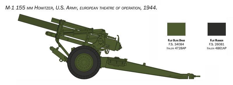 Italeri 1/35 M1 155mm Howitzer with 6 Figures - Image 3