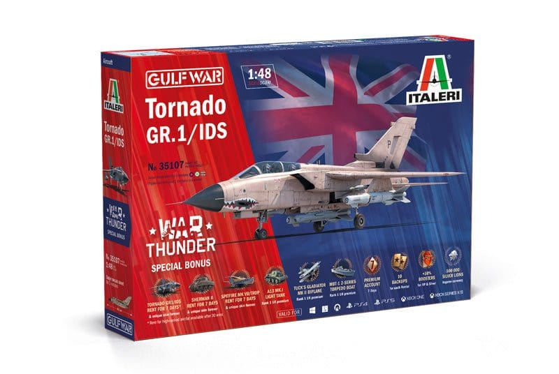 Italeri 1/48 Tornado GR.1/IDS Gulf War - War Thunder Series Plastic Model Kit [35107]