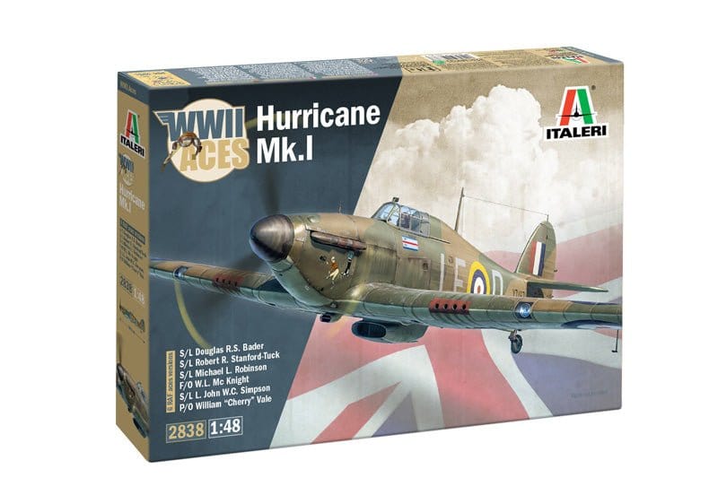 Italeri 1/48 Hurricane Mk 1 Aces - Super Decals Included Plastic Model Kit [2838S]