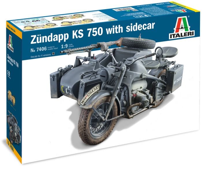 Italeri 1/9 Zundapp KS750 With Sidecar
