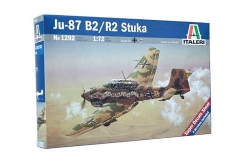 Italeri 1292S 1/72 JU-87 B-2R-2 Stuka Plastic Model Kit