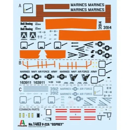 Italeri 1463S 1/72 V-22A Osprey Plastic Model Kit - Image 2