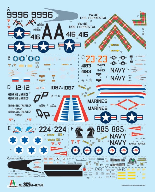 Italeri 2826S 1/48 A-4 E/F/G Skyhawk Plastic Model Kit - Image 3