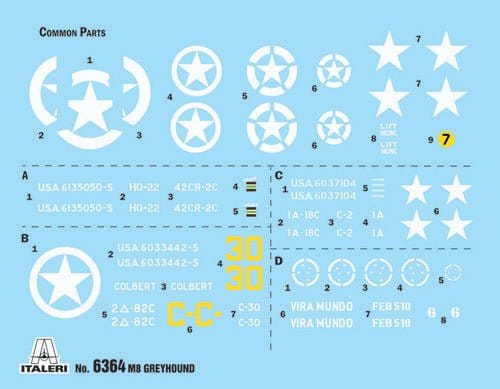 Italeri 6364 1/35 M-8 Greyhound Plastic Model Kit - Image 7