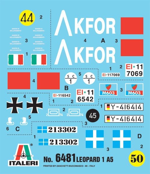Italeri 6481S 1/35 Leopard 1A5 Plastic Model Kit - Image 3