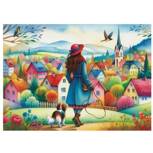 JaCaRou Dog Walking Bliss 1000pc Jigsaw Puzzle - Image 2