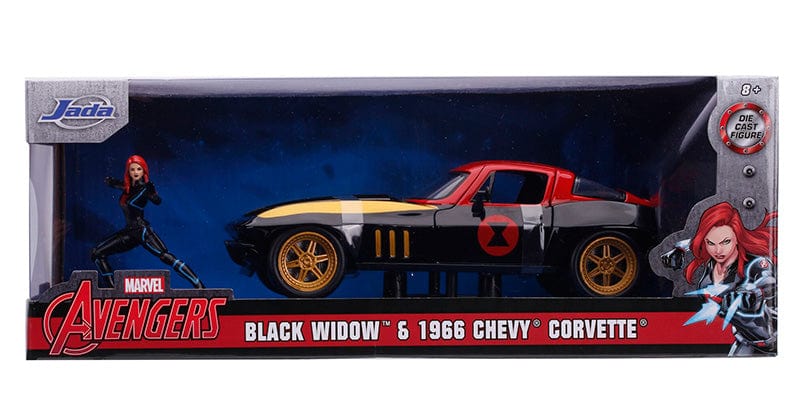 Jada 1/24 Avengers Black Widow and 1966 Chevy Corvette** - Image 2