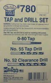 Kadee #780 Tap 0-80 and Drills 55 and 52