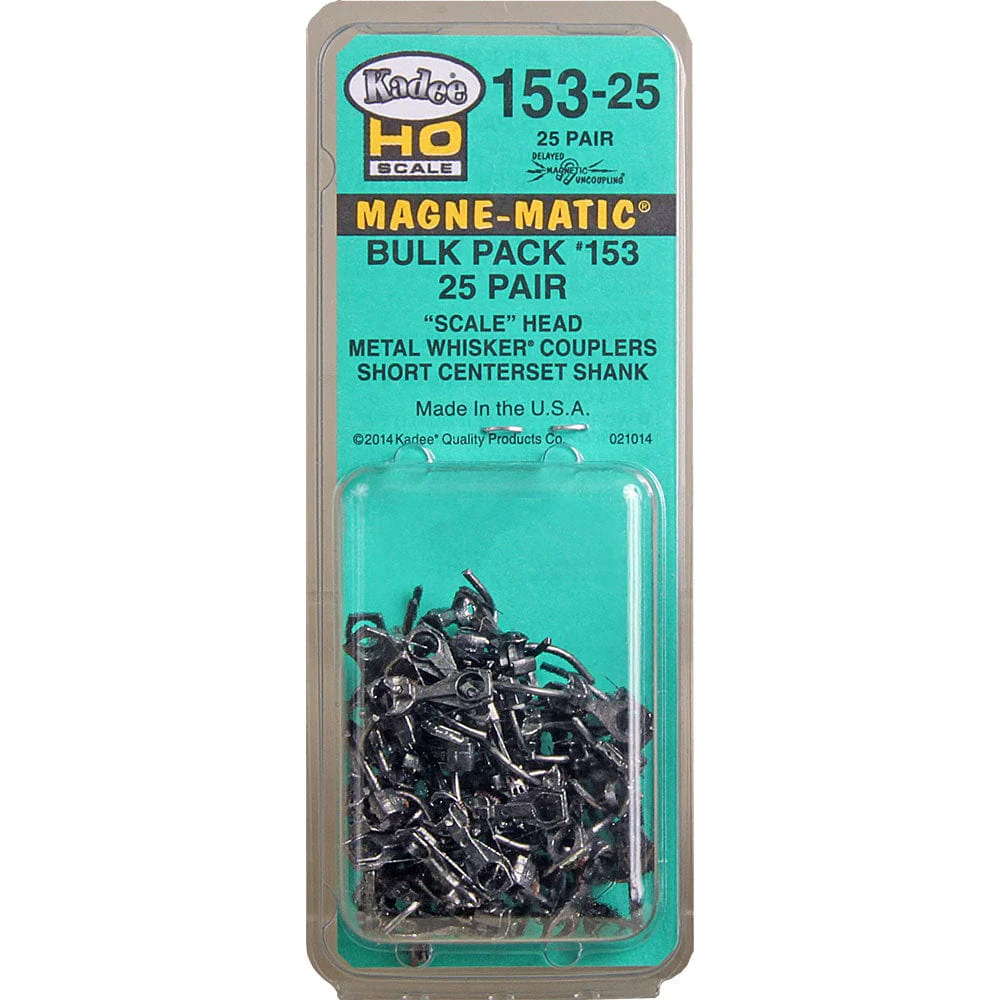 Kadee #153 HO Scale Whisker Scale Metal Couplers with Gearboxes - Short (1/4") Centerset Shank - Image 4