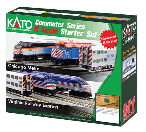 Kato N Scale MP36PH Commuter Train Starter Set - Metra [1060031]