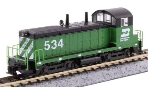 Kato N Scale EMD NW2 Burlington Northern #534 w/ Preinstalle [KAT176-4377-DCC]