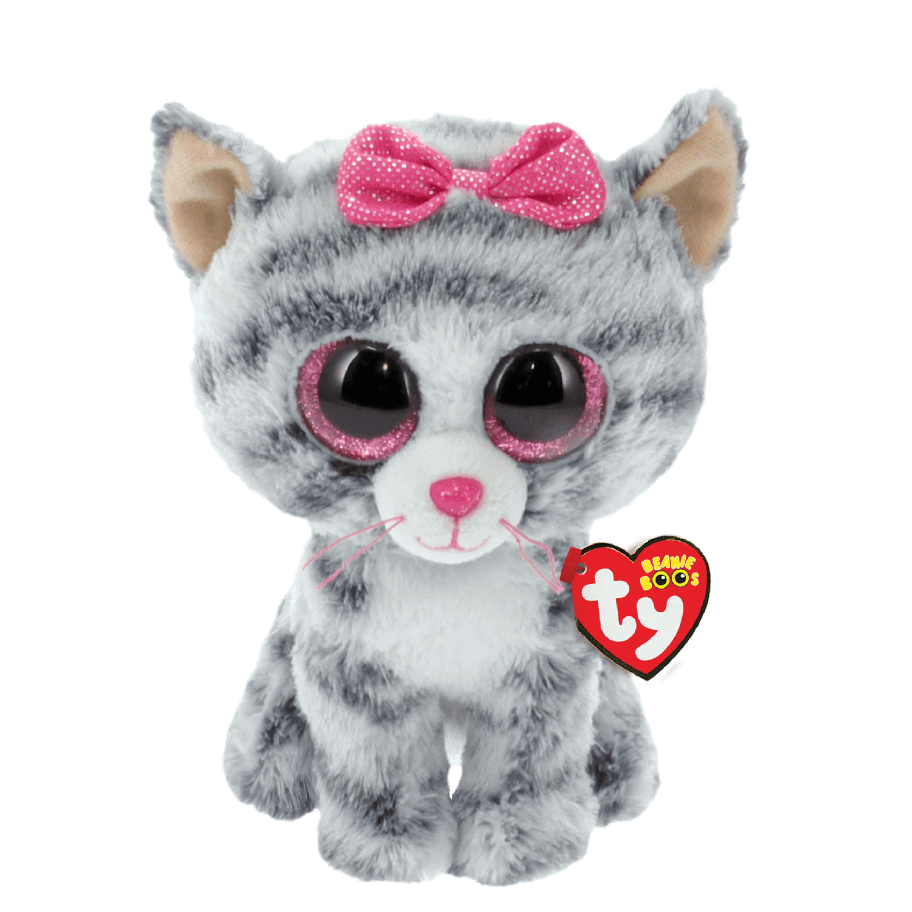 KIKI - Grey Cat Reg Beanie Boo