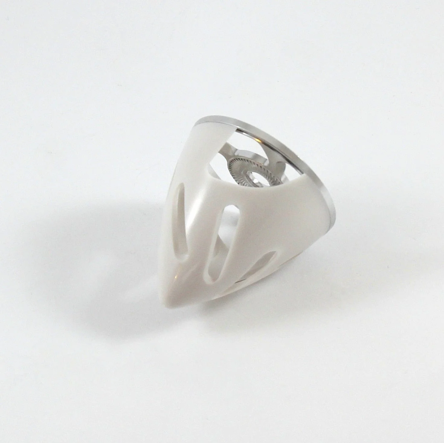 Kuza 3.25In 82mm Cnc Backplate Spinner White** - Image 2
