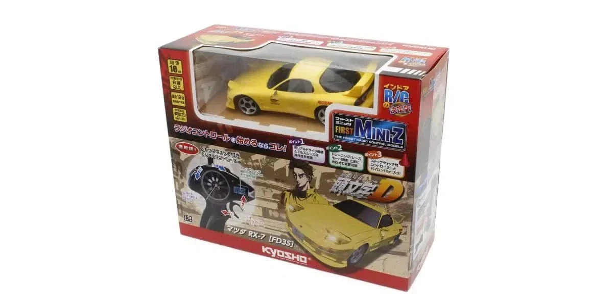 Kyosho First Mini-Z Initial D Mazda RX-7 FD3S RC Car - Yellow [66603A] - Image 2