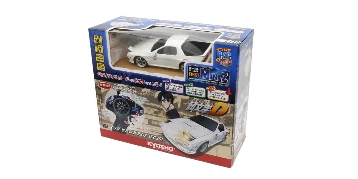 Kyosho First Mini-Z Initial D Mazda Savanna RX-7 FC3S RC Car - White [66602A] - Image 2