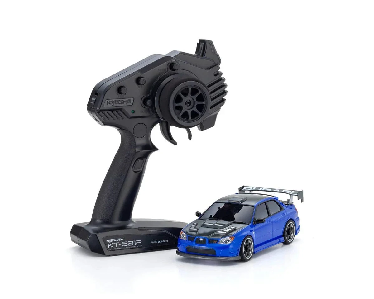 Kyosho Mini-Z Subaru Impreza WRX w/ GT Wing Blue AWD MA-020 Readyset - Image 3