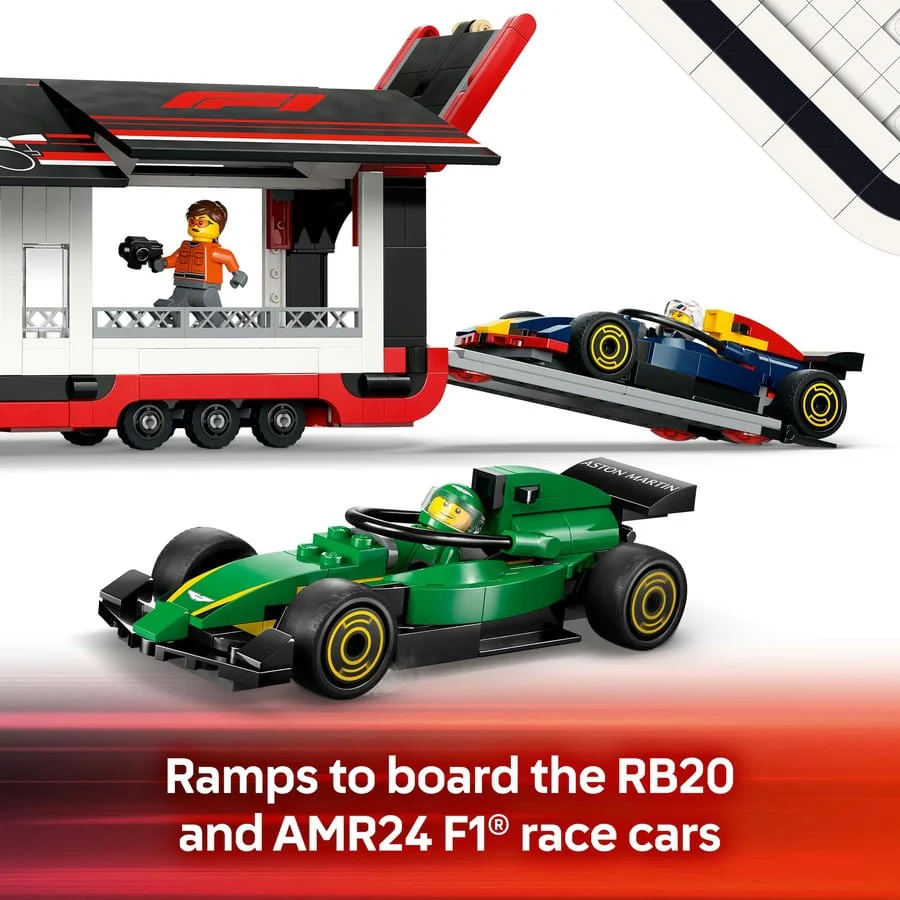 LEGO City - F1 Truck with RB20 & AMR24 F1 Cars [60445] - Image 4