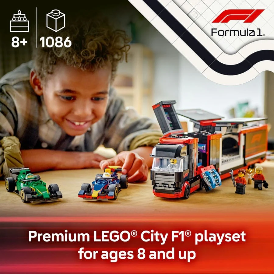 LEGO City - F1 Truck with RB20 & AMR24 F1 Cars [60445] - Image 6