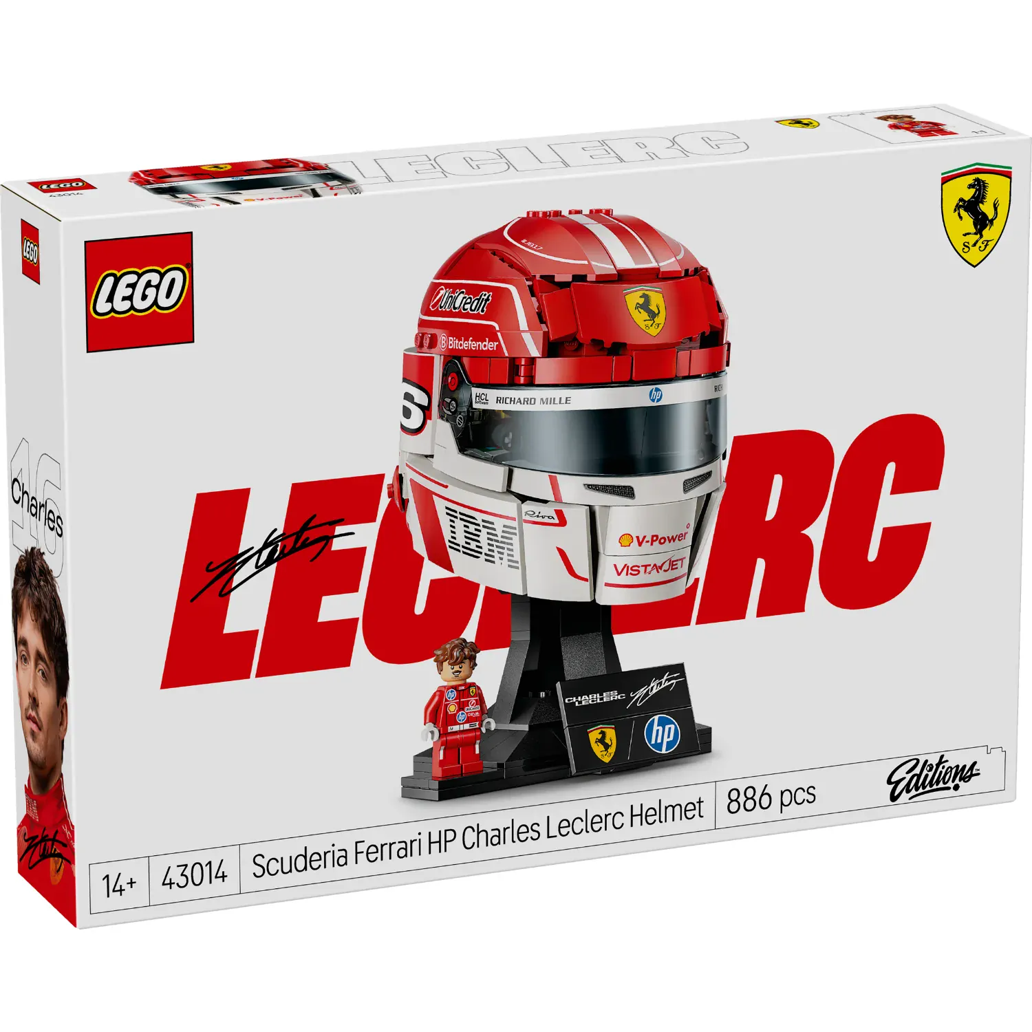 LEGO Editions: Scuderia Ferrari HP Charles Leclerc Helmet [43014]